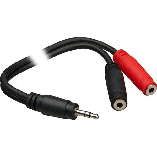 Shop Hosa Technology Stereo Mini (3.5mm) Male to 2 Mono Mini (3.5mm) Female Y-Cable - 6 by HOSA TECH at Nelson Photo & Video