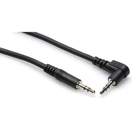 Hosa Technology Stereo Mini Male to Stereo Mini Angled Male Cable (10”) - Nelson Photo & Video
