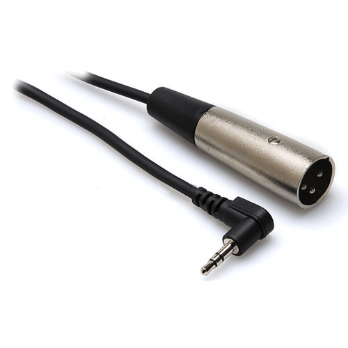 Shop Hosa Technology XVM-101M Angled Stereo 3.5mm to 3-Pin XLR Male Microphone Cable (1') by HOSA TECH at Nelson Photo & Video