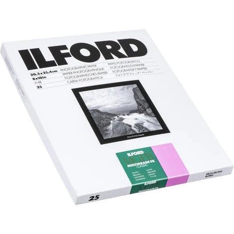 Ilford Multigrade FB Classic Paper (Glossy, 8x10”, 25 Sheets) - Nelson Photo & Video