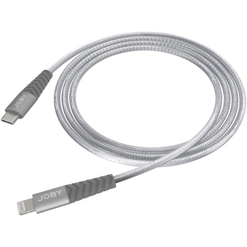 Shop JOBY Charge & Sync USB Type-C to Lightning Cable (6.6', Space Grey) by Joby at Nelson Photo & Video