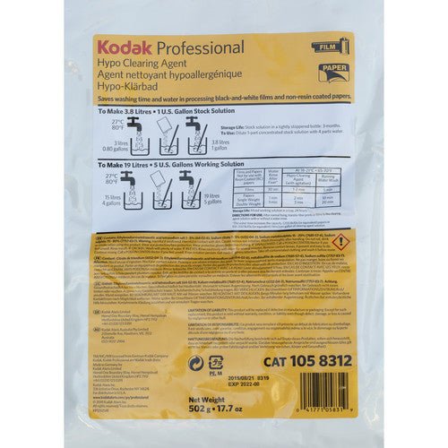 Kodak Professional Hypo Clearing Agent (To Make 5 gal, 2019 Version) - Nelson Photo & Video