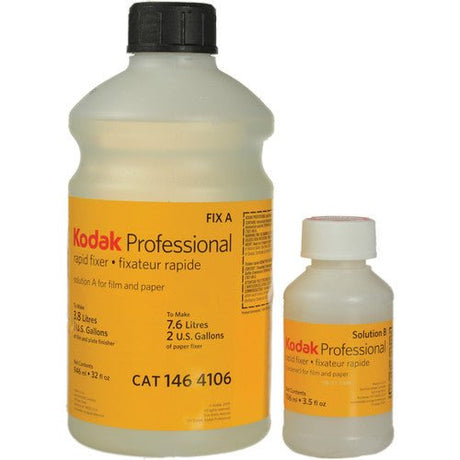 Kodak Rapid Fixer, Solutions A & B for Black & White Film & Paper - Makes 1 Gallon for Film/ 2 Gallons for Paper - Nelson Photo & Video