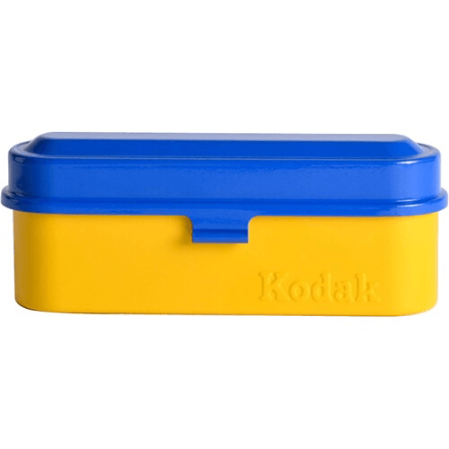 Shop Kodak Steel 135mm Film Case (Blue Lid/Yellow Body) by Kodak at Nelson Photo & Video
