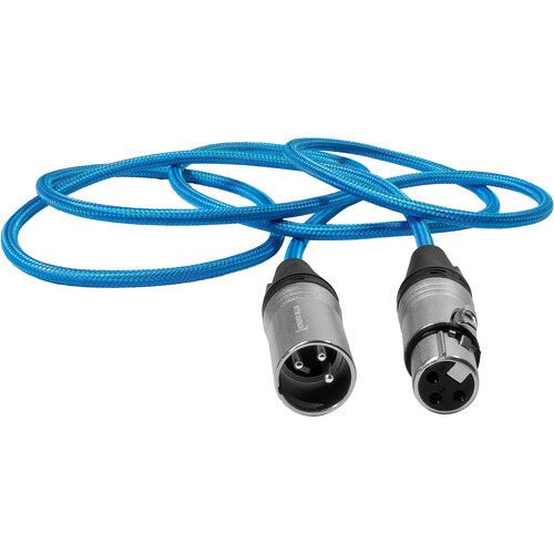 Kondor Blue 3-Pin XLR Male to 3-Pin XLR Female Audio Cable (5’) - Nelson Photo & Video