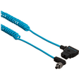 Shop Kondor Blue Coiled D-Tap to Locking DC 2.1mm Right-Angle Cable (16 to 50") by KONDOR BLUE at Nelson Photo & Video