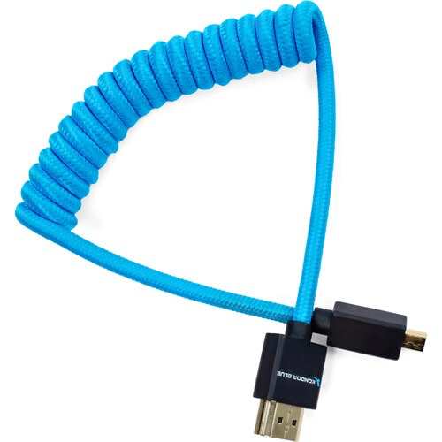 Shop Kondor Blue Coiled Micro-HDMI to HDMI Cable (12 to 24") by KONDOR BLUE at Nelson Photo & Video