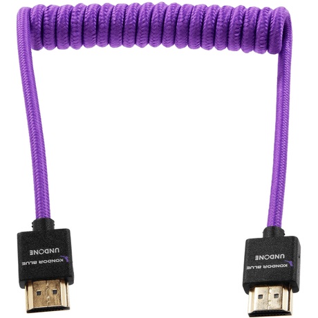 Kondor Blue Gerald Undone MK2 Coiled High-Speed HDMI Cable (12 to 24", Purple) - Nelson Photo & Video