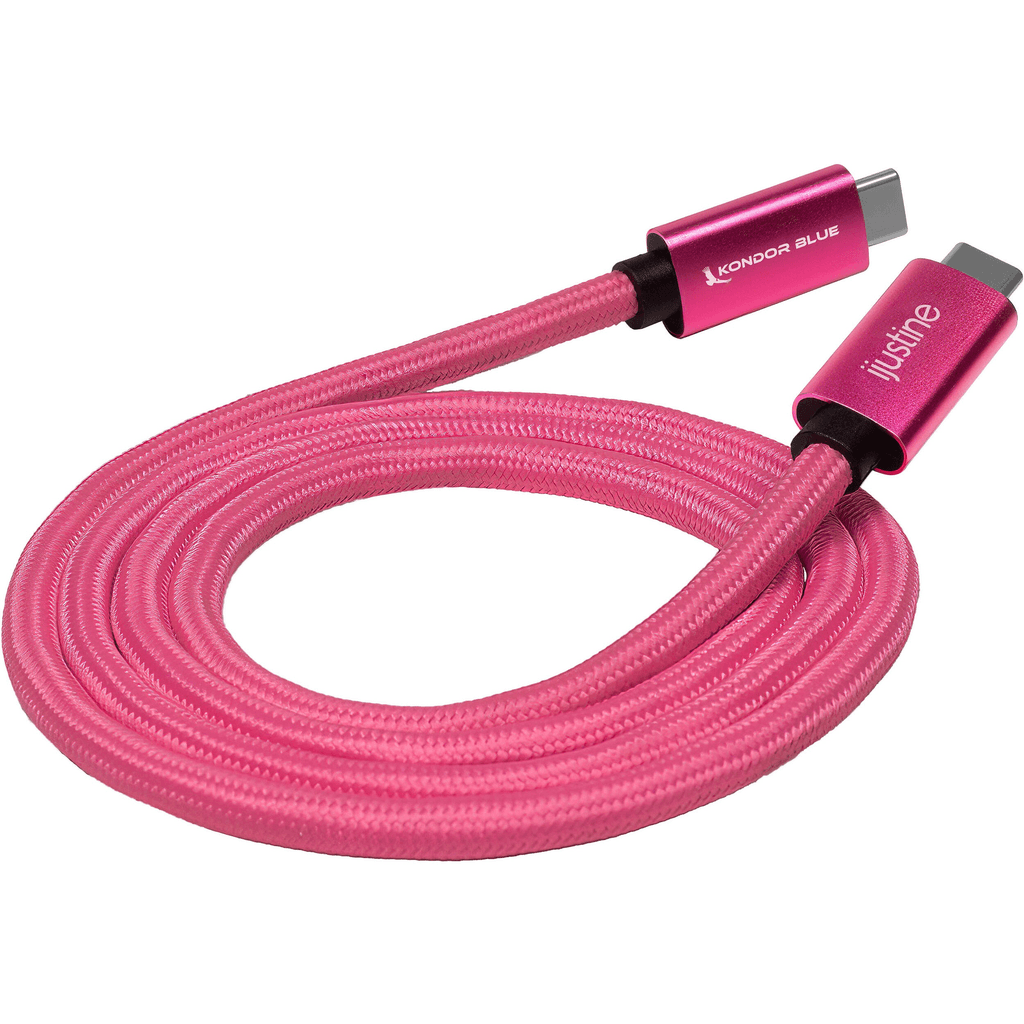 Kondor Blue iJustine Thunderbolt 4 Male Cable (3', Pink) - Nelson Photo & Video