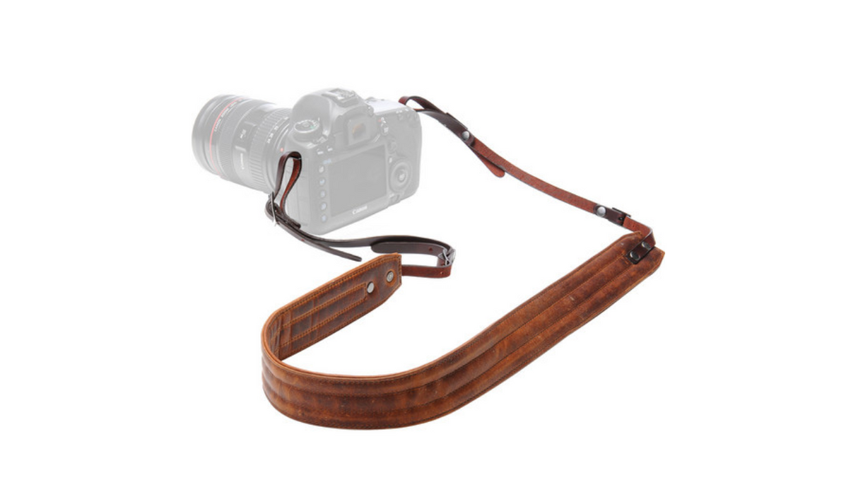 ONA Leather Presidio Camera Strap Antique Cognac