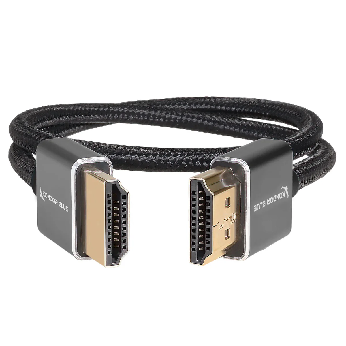 Kondor Blue HDMI to HDMI 16" Braided Cable for On-Camera Monitors (Black)