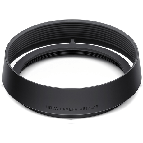 Leica Round Lens Hood Q (Aluminum, Black) - Nelson Photo & Video