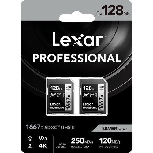 Shop Lexar 128GB Professional 1667x UHS-II SDXC Memory Card (2-Pack) by Lexar at Nelson Photo & Video