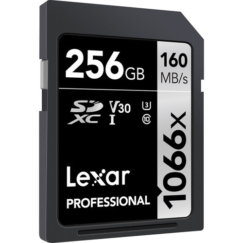 Shop Lexar 256GB Professional 1066x UHS-I SDXC Memory Card (SILVER Series) by Lexar at Nelson Photo & Video