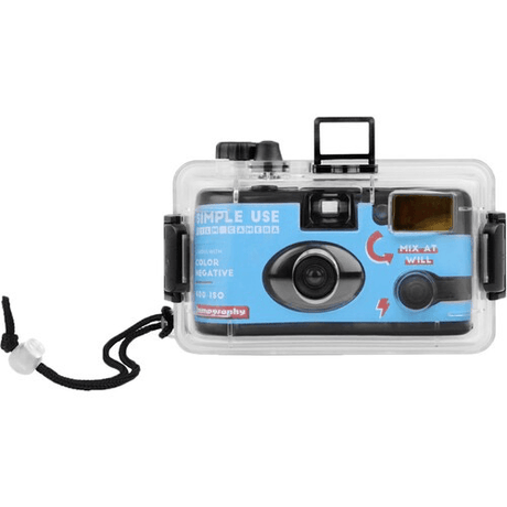 Shop Lomography Analogue Aqua Color Negative 400 Simple Use Film Camera + Underwater Case (27 Exposures) by lomography at Nelson Photo & Video
