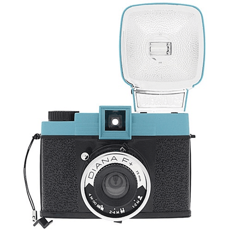 Shop Lomography Diana F+ Film Camera and Flash (Teal/Black) by lomography at Nelson Photo & Video