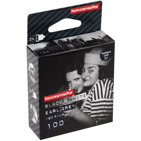 Shop Lomography Earl Grey 100 Black and White Negative Film (120 Roll, 3 Pack) by lomography at Nelson Photo & Video