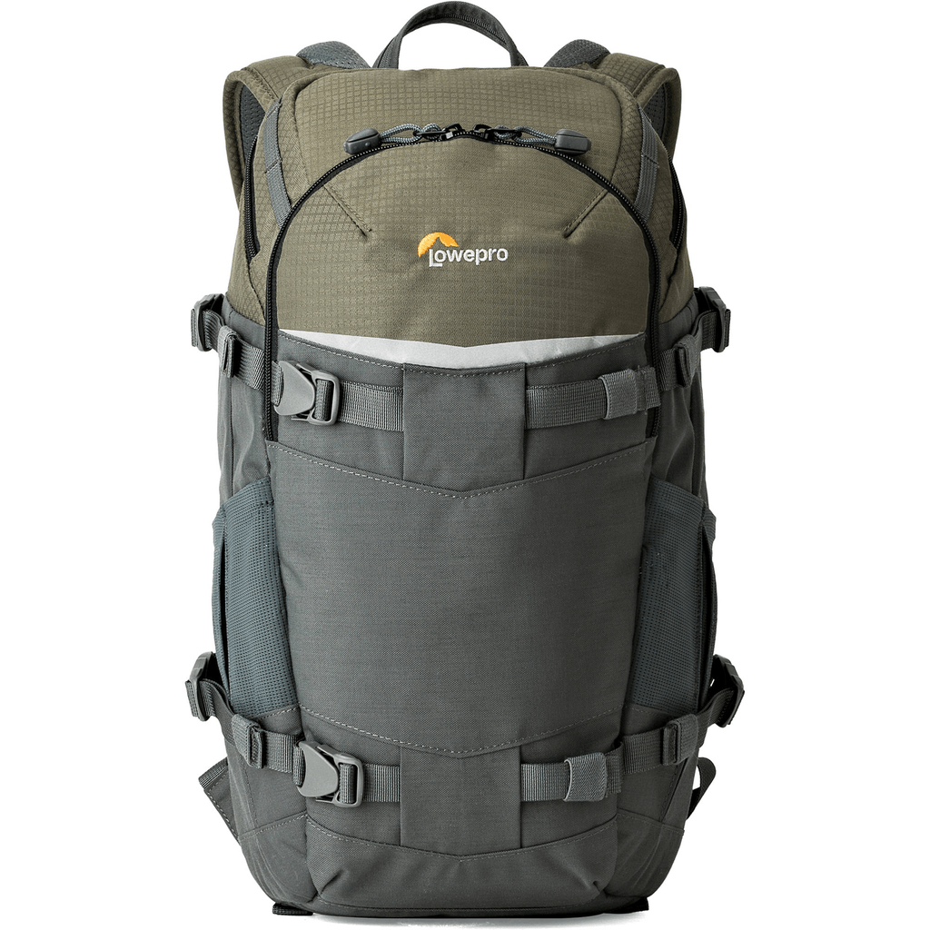 Shop Lowepro Flipside Trek BP 250 AW Backpack (Gray/Dark Green) by Lowepro at Nelson Photo & Video