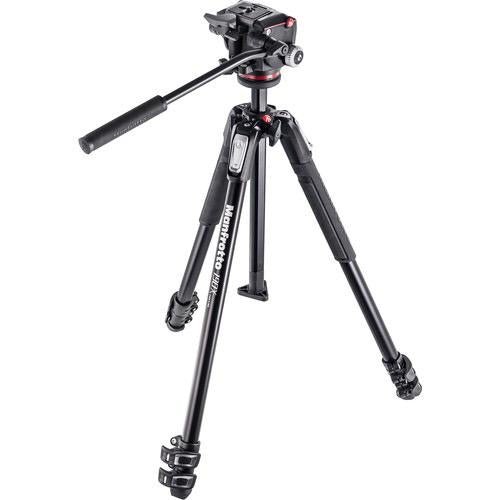 Manfrotto 190X3 Three Section Tripod with MHXPRO-2W Fluid Head - Nelson Photo & Video