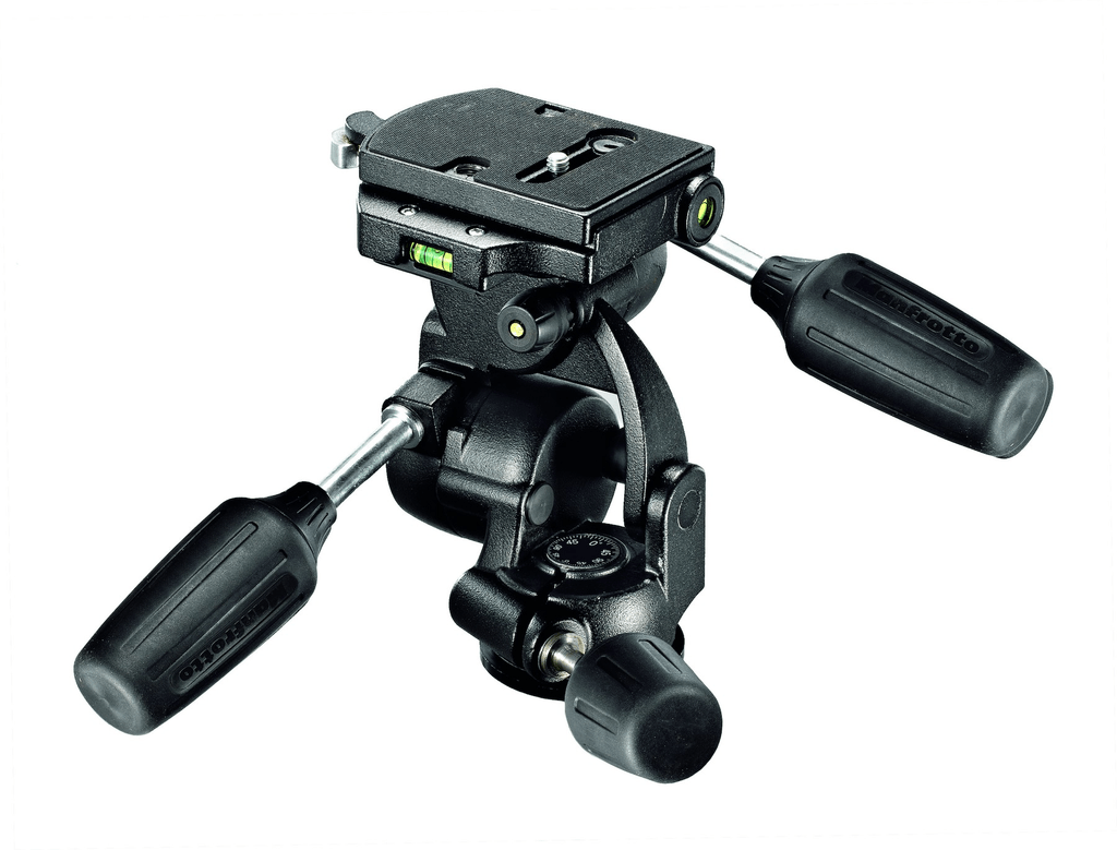 Shop Manfrotto 3-Way Pan/Tilt Tripod Head with RC4 Quick Release Plate by Manfrotto at Nelson Photo & Video