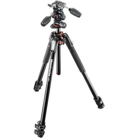Manfrotto MK190XPRO3-3W Aluminum Tripod with 3-Way Pan/Tilt Head - Nelson Photo & Video