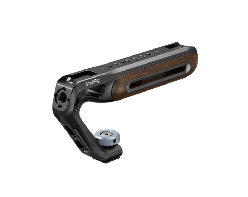 SmallRig Wooden Top Handle with Cold Shoe Mount