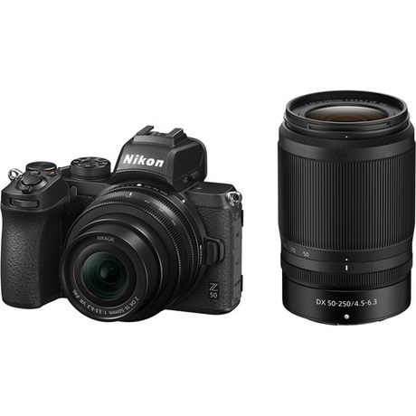 Shop Nikon Z 50 Mirrorless Digital Camera with 16-50mm and 50-250mm Lenses by Nikon at Nelson Photo & Video