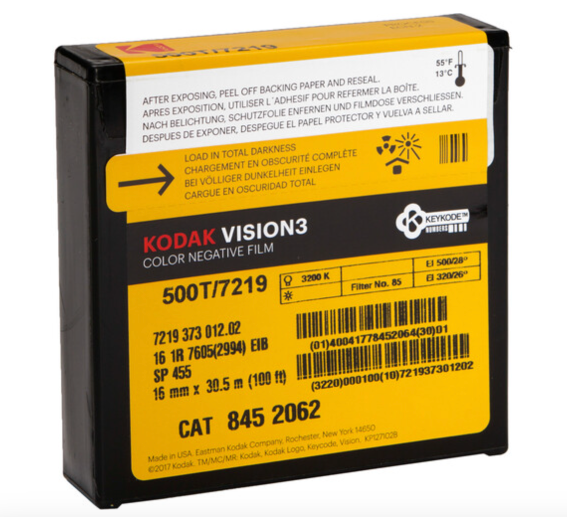 Kodak VISION3 500T Color Negative Film #7219 (16mm, 100' Roll, Single Perf)