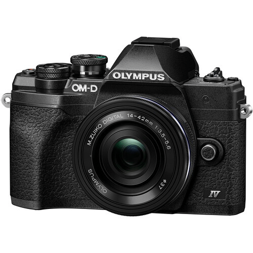 Shop Olympus OM-D E-M10 Mark IV Mirrorless Digital Camera with 14-42mm Lens (Black) by Olympus at Nelson Photo & Video