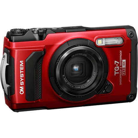 OM SYSTEM Tough TG-7 Digital Camera (Red) - Nelson Photo & Video