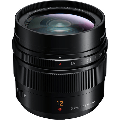 Shop Panasonic Leica DG Summilux 12mm f/1.4 ASPH. Lens by Panasonic at Nelson Photo & Video