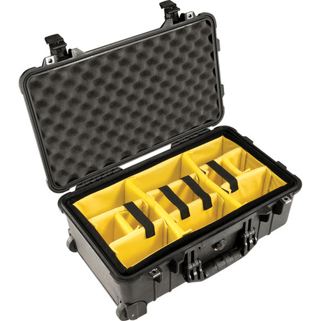 Shop Pelican 1510 Carry On Case with Yellow and Black Divider Set (Black) by Pelican at Nelson Photo & Video