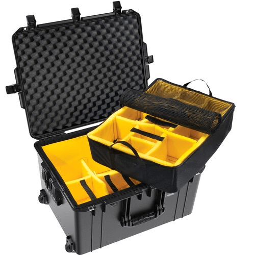 Shop Pelican 1637AirWD Wheeled Hard Case with Divider Insert (Black) by Pelican at Nelson Photo & Video