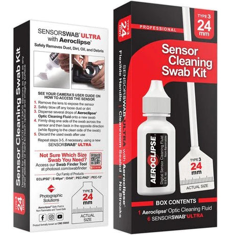 Photographic Solutions Sensor Cleaning Swab Kit (20mm Swab, Aeroclipse Solution) - Nelson Photo & Video