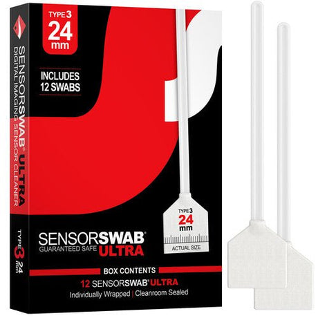 Photographic Solutions Type 3 Sensor Swab Ultra for FX or Full-Frame Sensors (12-Pack, 24mm) - Nelson Photo & Video