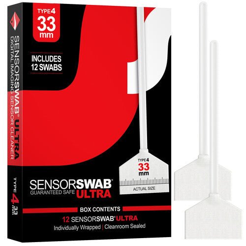 Photographic Solutions Type 4 Sensor Swab for CCD/CMOS Sensors (12-Pack, 33mm) - Nelson Photo & Video