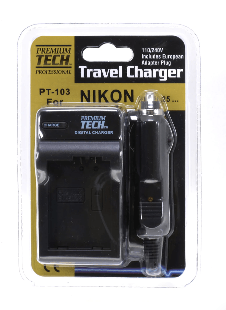 Shop Premium Tech PT-103 Travel Charger for Nikon EN-EL25 by Premium Tech at Nelson Photo & Video