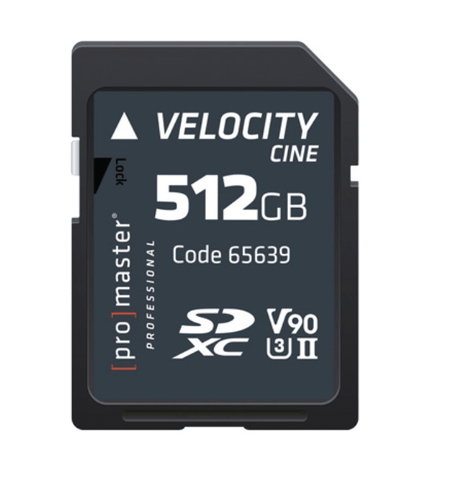 Promaster SDXC 512GB Velocity CINE - Nelson Photo & Video