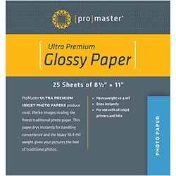 Shop Promaster Ultra Premium Glossy Paper - 8 1/2"x11" - 25 Sheets - 8 1/2" x 11" by Promaster at Nelson Photo & Video