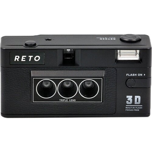 Reto 3D Film camera with three lenses and built-in flash – Nelson