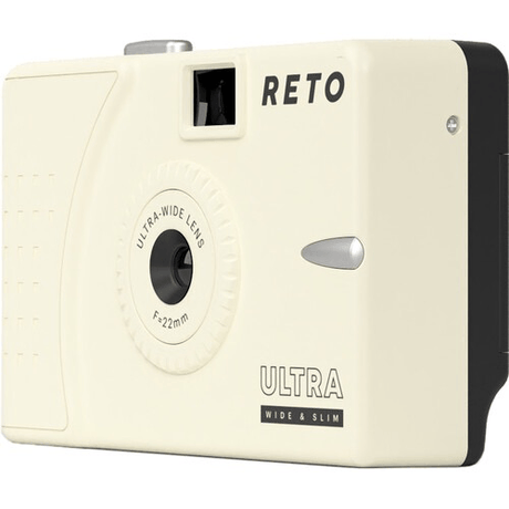Shop Reto Project Ultra Wide/Slim Film Camera with 22mm Lens -without flash (Cream) by Reto at Nelson Photo & Video