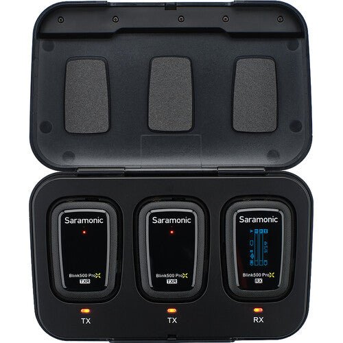 Saramonic Blink 500 ProX B2R 2-Person Digital Camera-Mount Wireless Omni Lavalier Microphone System (Black, 2.4 GHz) - Nelson Photo & Video
