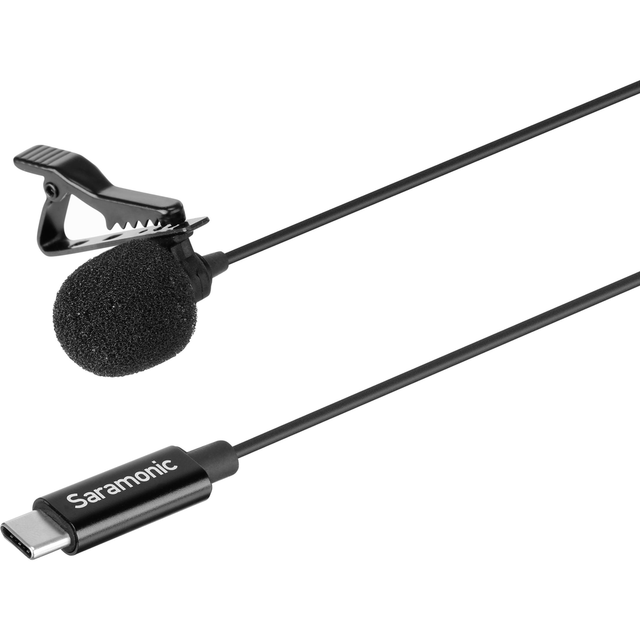 Saramonic LavMicro U3A Omnidirectional Lavalier Microphone with USB Type-C Connector for Android Devices (6.5' Cable) - Nelson Photo & Video