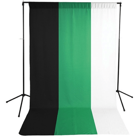 Shop Savage Economy Background Kit 5x9’ (White, Black, and Chroma Green Backdrops) by Savage at Nelson Photo & Video