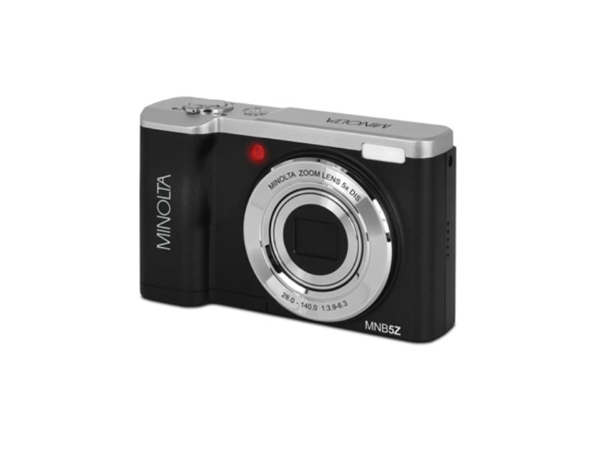 MINOLTA  MNB5Z 48 MP / 5K Ultra HD Dual Lens Camera w/5x Optical Zoom (Black) - No memory card