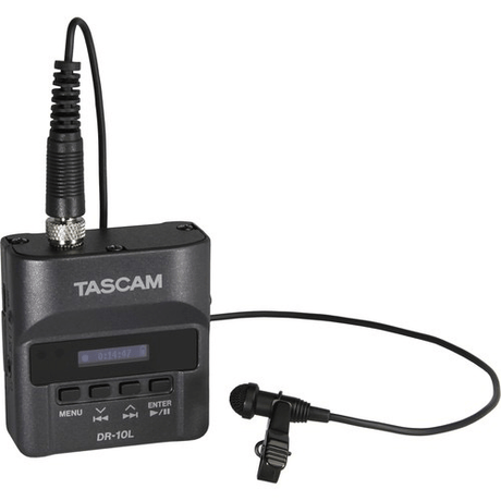 Shop Tascam DR-10L Micro Portable Audio Recorder with Lavalier Microphone (Black) by Tascam at Nelson Photo & Video