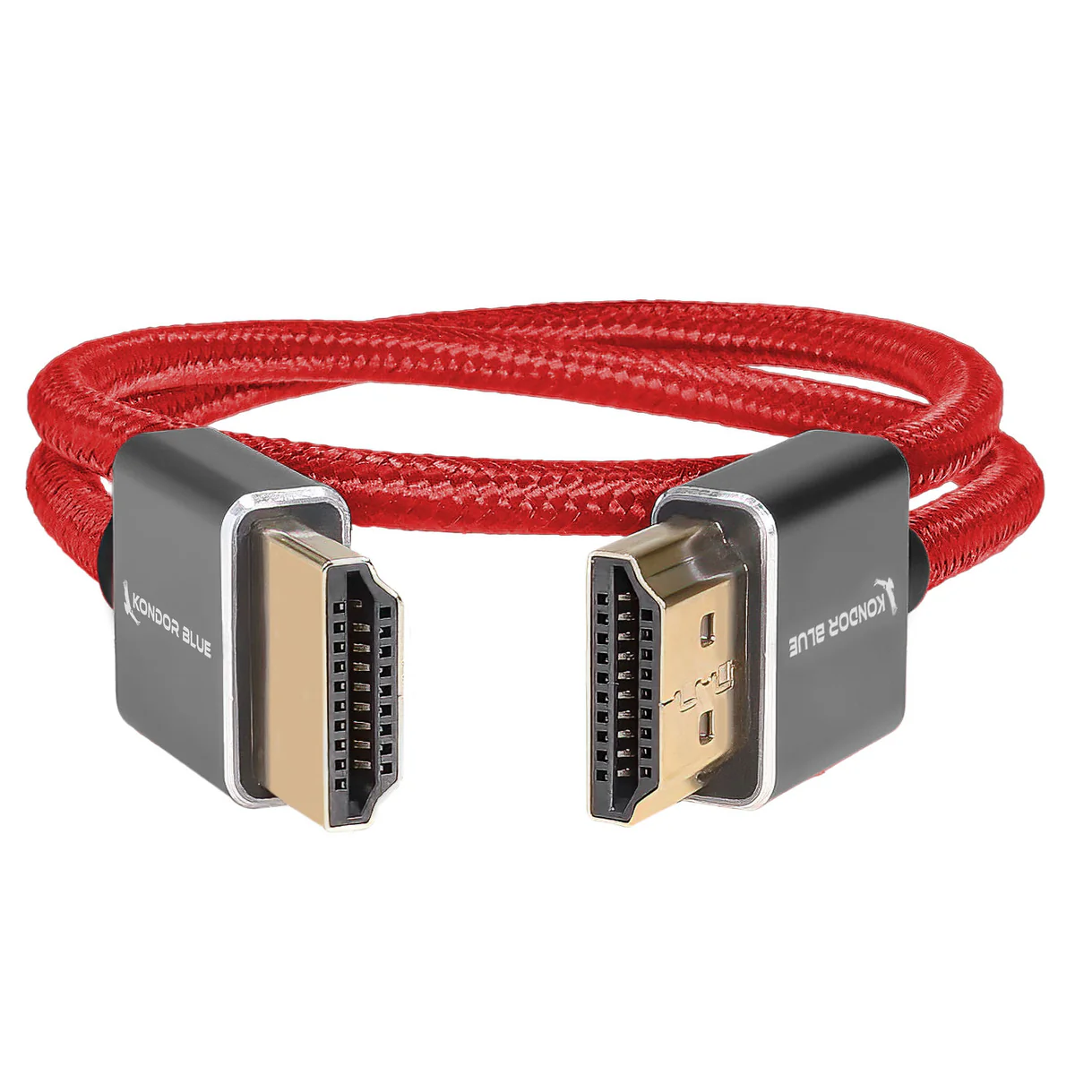 Kondor Blue HDMI to HDMI 16" Braided Cable for On-Camera Monitors (Red)