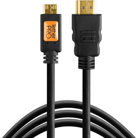 Shop Tether Tools TetherPro Mini HDMI Male (Type C) to HDMI Male (Type A) Cable - 10' (Black) by Tether Tools at Nelson Photo & Video