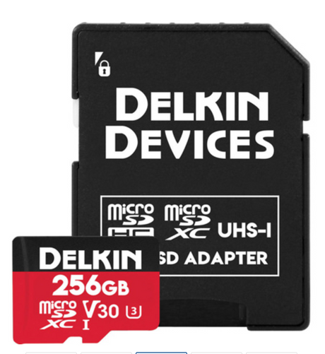 Delkin Devices 256gb Select microSD 660X UHS-I V30 Memory Card