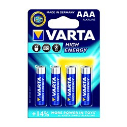 Shop Varta High Energy AAA Batteries (4 Pack) by Varta at Nelson Photo & Video